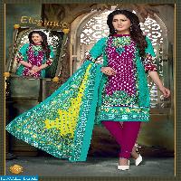 kundan karachi cotton printed dress material